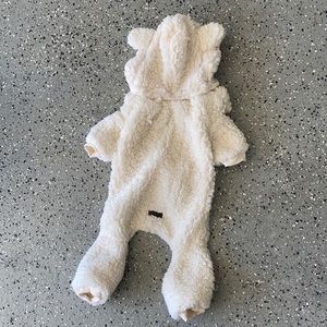 Ugg Dog Sherpa Coat Medium Ivory White Little Lamb Pajama Removable Hood